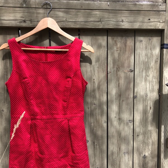 SPICY-SUGAR Red Polkadot dress! - Picture 4 of 7
